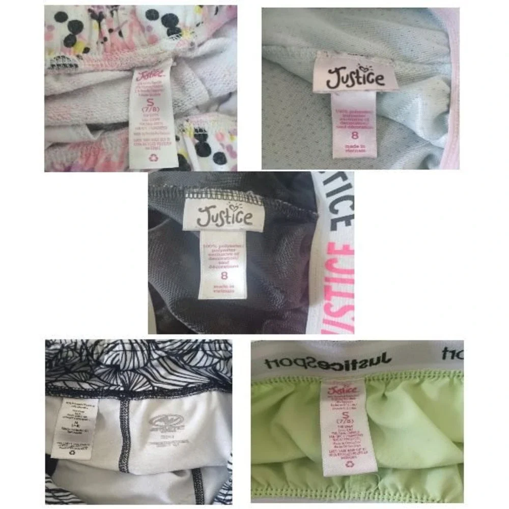 Justice Athletic Works Shorts Girls Size 7/8 Bundle 5pc Multicolor Activewear
